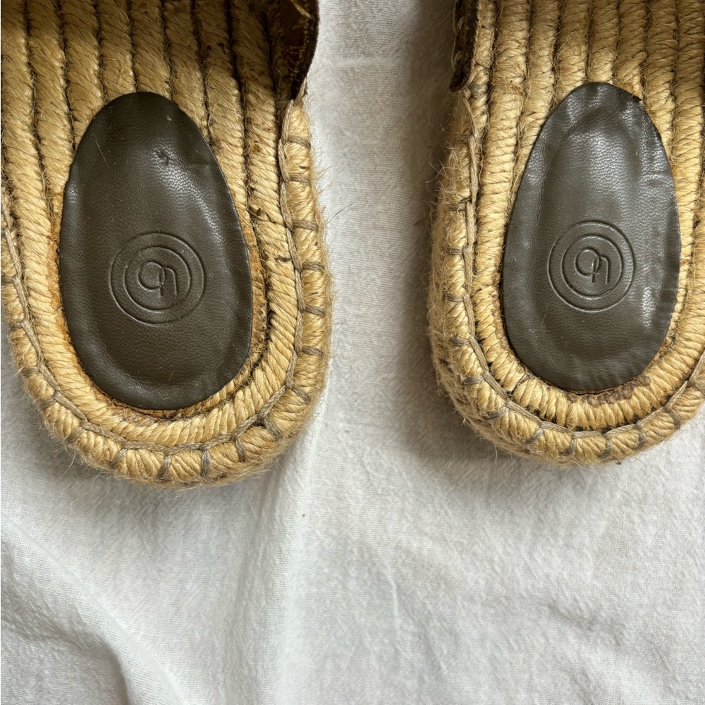 UO Urban Outfitters Chloe Espadrille Slide Jute Sole Sandal Olive Suede Size 7 - Picture 8 of 8